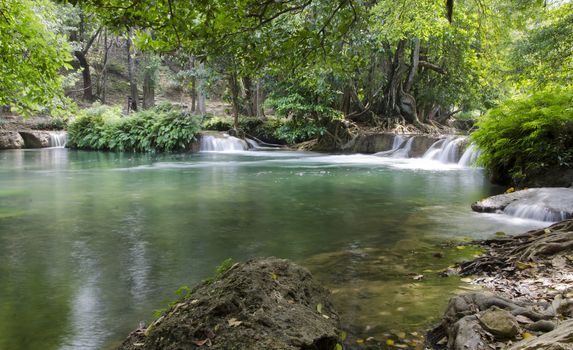 Jed Sao Noi Waterfall in Saraburi, Thailand