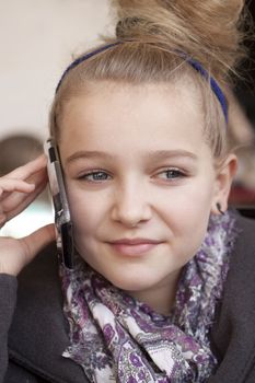 A child with smartphone