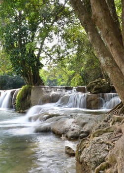 Jed Sao Noi Waterfall in Saraburi, Thailand