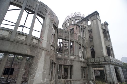 Hiroshima atomic bomb dome Peace Memorial, commonly called the A-Bomb or Genbaku Dome