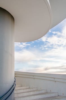 View of Niemeyer Center building, in Aviles, Spain, on December 09, 2012. The cultural center was designed by Brazilian architect Oscar Niemeyer, and was his only work in Spain