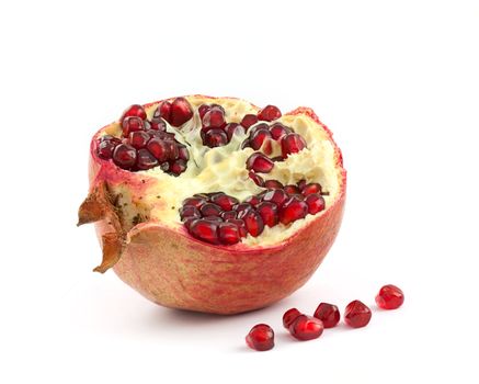 Pomegranate fruit isolated on white background