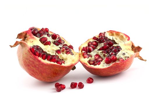 Pomegranate fruit isolated on white background