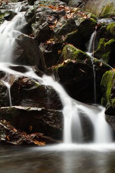 Waterfall in the autumn