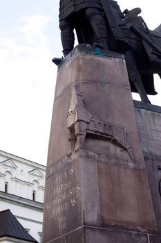 A statue of legendary iron wolf in Vilnuis
