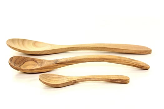 various cooking spoon consisting of wood