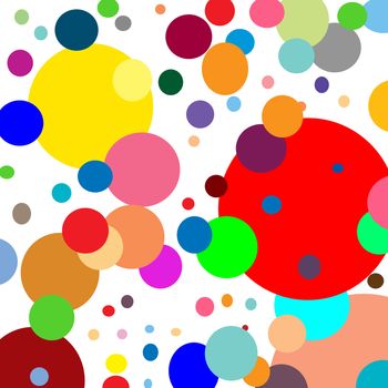 Seamless round bubbles kids pattern in vector