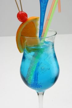 blue cocktail drink