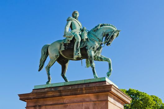King Carl XIV Johan Statue at Norwegian Royal Palace Oslo