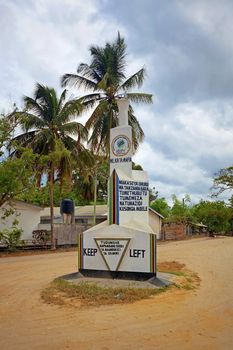 Roundabout in Kilidoni city on Mafia Island