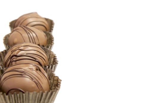 Milk Chocolate Truffles Bon Bon Macro Closeup