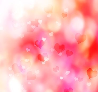 Valentine heart shaped lights background