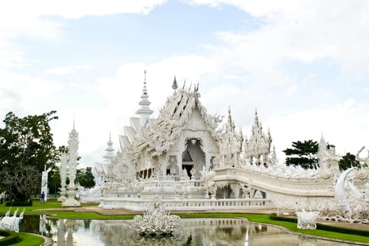 White temple in Chiangrai , Thailand