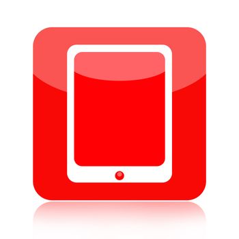 Tablet computer icon isolated on white background