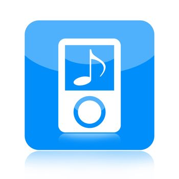 Mp3 music player icon isolated on white background