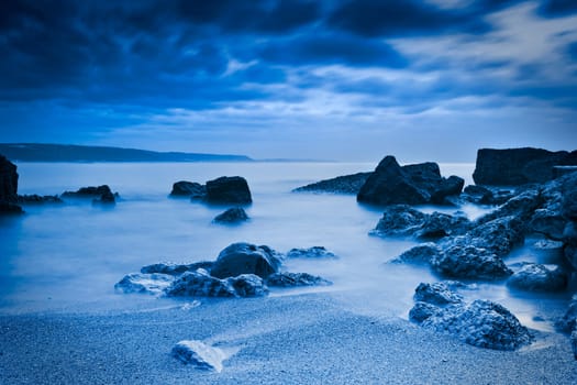 Beautiful landscape of a beach from south europe