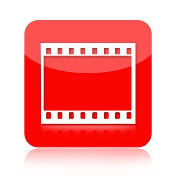 Film icon isolated on white background