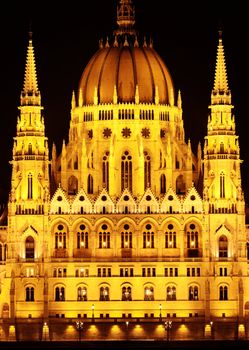 Budapest Parliament building in Hungary (Budapest) at twilight.