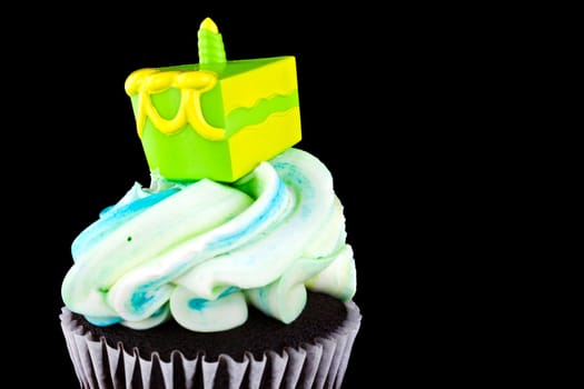 A close up cup cake decoration