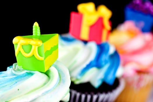 A close up cup cake decoration