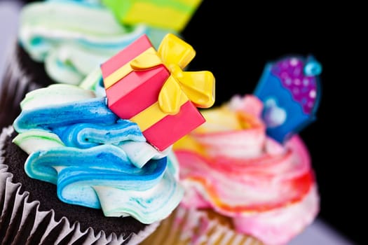 A close up cup cake decoration