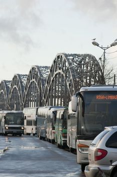 Coach station and buses