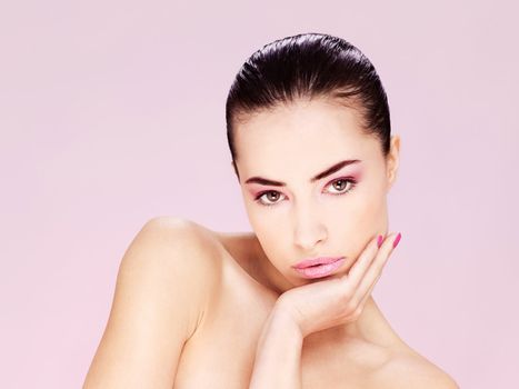 Portrait of a pretty young brunette woman