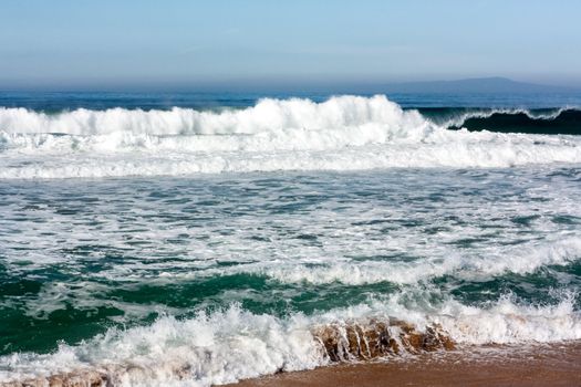 Crashing Waves at Monterey Bay, California.