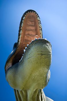 Close up of a T-Rex Mouth