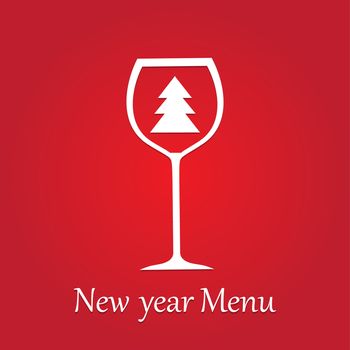 A new-year and christmas menu is a design template for a restaurant.