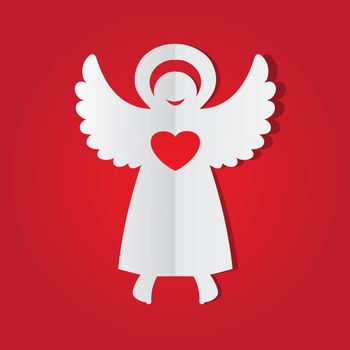 Paper angel. Vector template