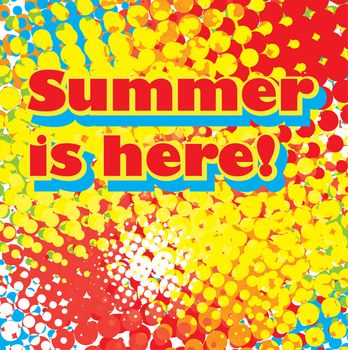 The poster-background - Summer is here! Vector concept.