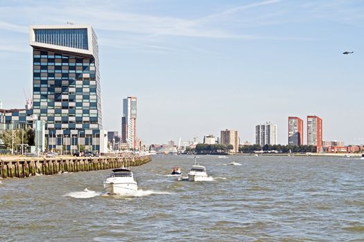 City scenic from Rotterdam in the Netherlands