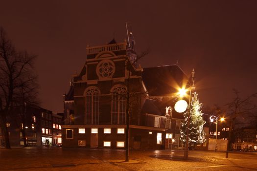 Noorderkerk in Amsterdam the Netherlands by night