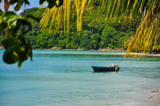 Coast of the Caribbean island of San Andres y Providencia, Colombia