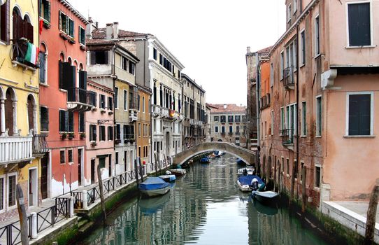 Beautiful romantic streets in Venice