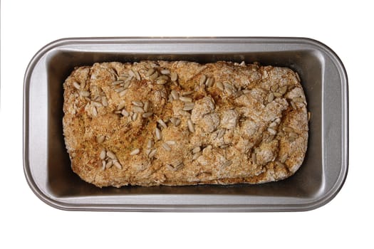 homemade quick bread with sunflower seeds