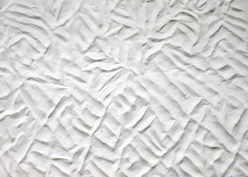 Wave pattern of white concrete wall