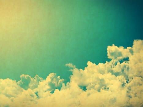 retro image of cloudy sky