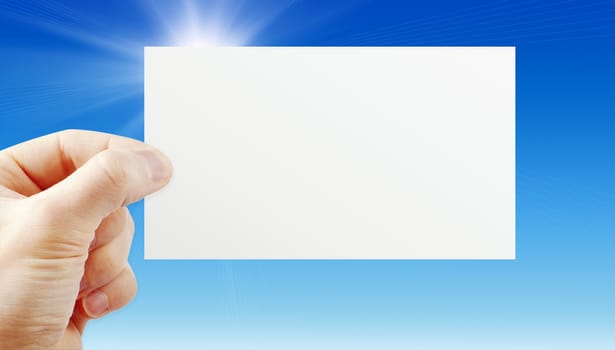Hand holding paper