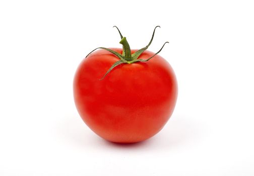 A Tomato on a white background.