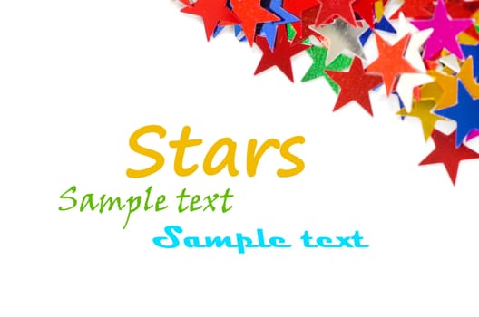 Colored stars background for your text on photo, and other.