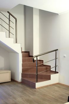 internal staircase in modern apartment 