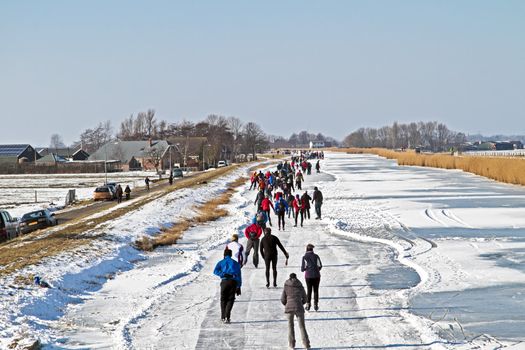 Ice skating in the countryside from the Netherlands