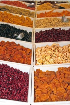 Different kind of dried fruit