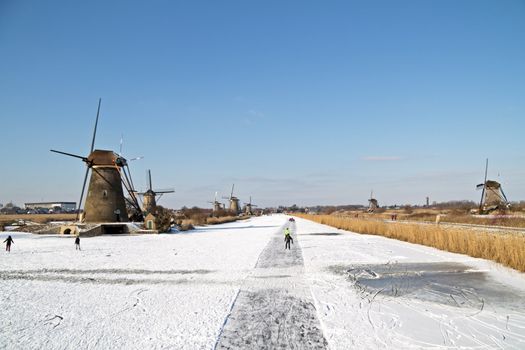 Ice skating in the countryside from the Netherlands