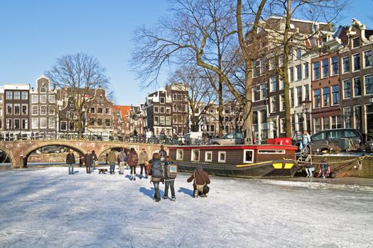 Winter in Amsterdam the Netherlands