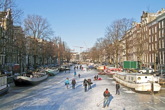 Winter in Amsterdam the Netherlands