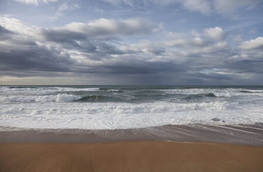 Seascape of the atlantic ocean in France