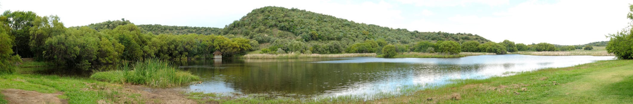 Panorama of the Free State Botanical Gardens in Bloemfontein, South Africa